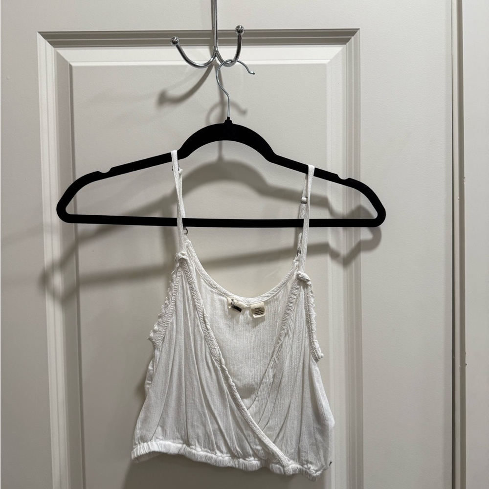 Roxy White Wrap Tank Top